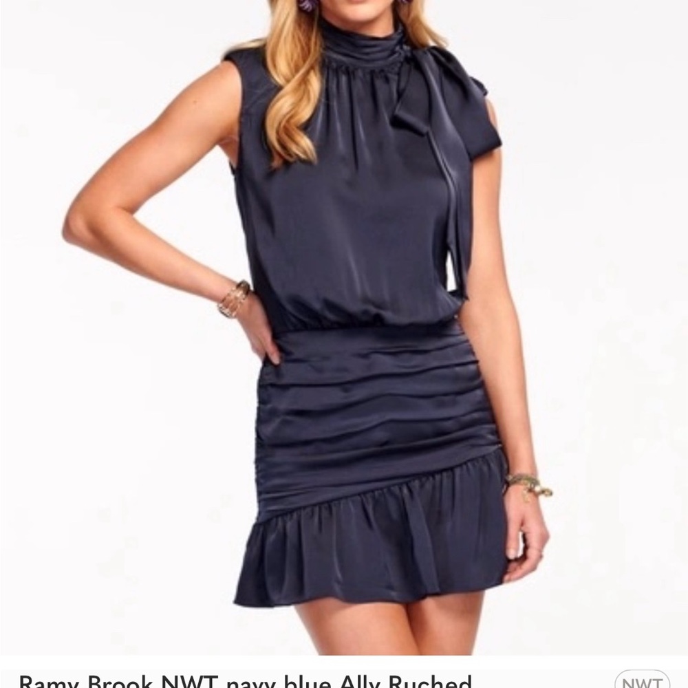 Ramy Brook Navy Blue Sleeveless Mini Dress